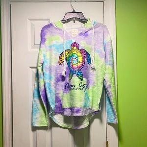 Blue green and blue hoodie